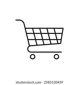 Shopping icon. simple thin line vector icon