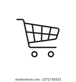 Shopping icon Simple thin outline
