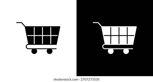 Icono de compras en conjunto de silueta sólida. Ilustración vectorial.