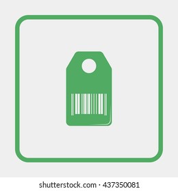 Shopping icon stylized with barcode.