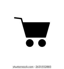Shopping icon symbol for apps and websites. Shopping cart sign and symbol. Trolley icon