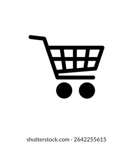 Shopping icon symbol for apps and websites. Shopping cart sign and symbol. Trolley icon