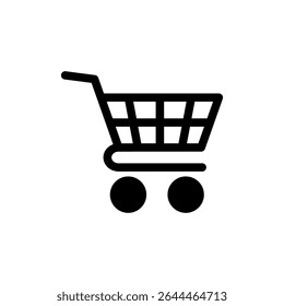 Shopping icon symbol for apps and websites. Shopping cart sign and symbol. Trolley icon