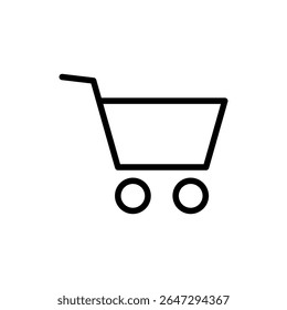 Símbolo do ícone de compras para aplicativos e sites. Sinal e símbolo do carrinho de compras. Ícone do carrinho