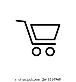 Símbolo do ícone de compras para aplicativos e sites. Sinal e símbolo do carrinho de compras. Ícone do carrinho