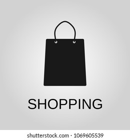 Shopping icon. Shopping symbol. Flat design. Stock - Vector illustration