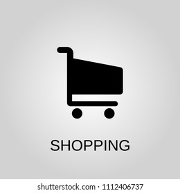 Shopping icon. Shopping symbol. Flat design. Stock - Vector illustration