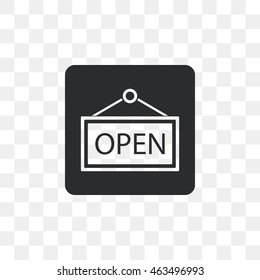 Shopping icon table "open".