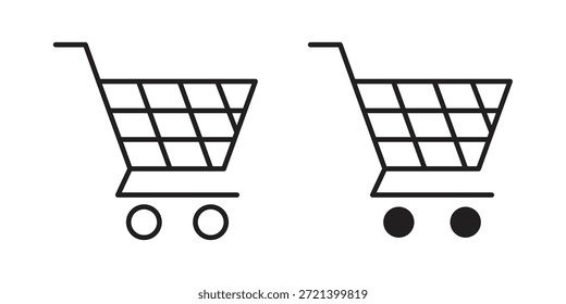Icono de compras para la Plantilla. Conjunto de gráficos de Vector de iconos