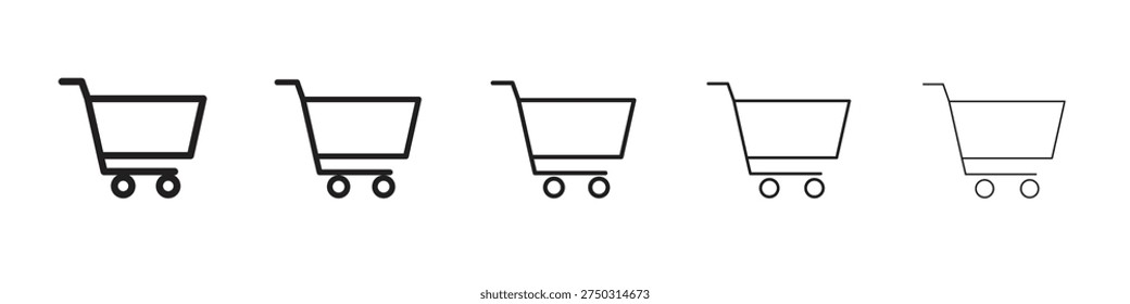 Shopping icon. Thin line illustration. outline drawing, Editable stroke