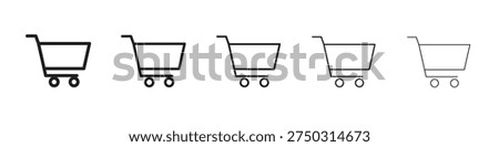 Shopping icon. Thin line illustration. outline drawing, Editable stroke