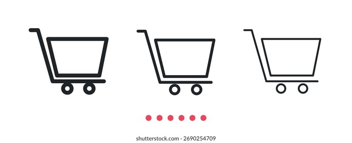 Shopping icon. Thin line icon vector