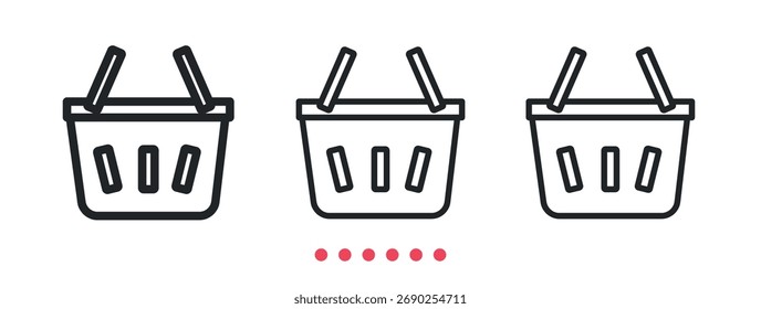 Shopping icon. Thin line icon vector