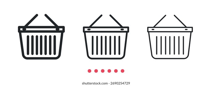 Ícone de compras. Vetor de ícone de linha fina