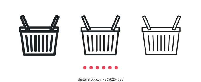 Einkaufssymbol. Dünne Linie Symbol Vektor
