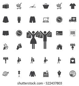 Shopping icon. Universal Shop set of icons for web and mobile