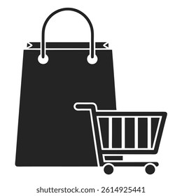Shopping Icon Vector Art Illustration Design for E-commerce and Retail