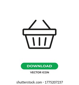 Vector de icono de compra. Signo de cesta