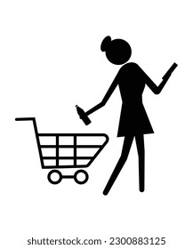 shopping icon, vector best flat icon.