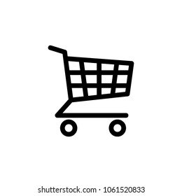 Shopping icon vector. Vector shopping cart Icon
