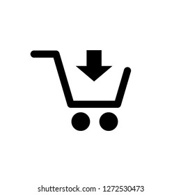 Shopping icon vector. Shopping cart icon