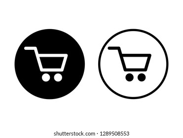 Shopping icon vector. Shopping cart icon