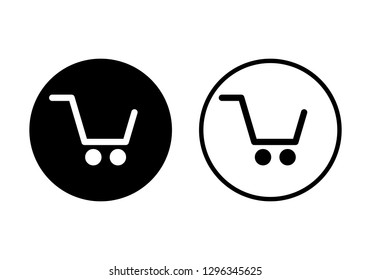 Shopping icon vector. Shopping cart icon