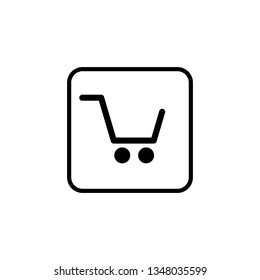 Shopping icon vector. Shopping cart icon