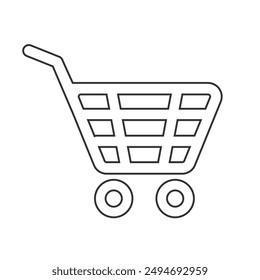 Shopping icon vector. Shopping cart icon