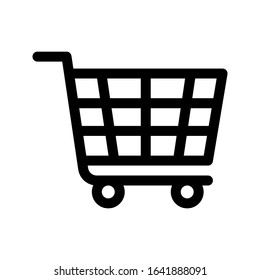 Shopping icon vector. Shopping cart icon on white background eps 10
