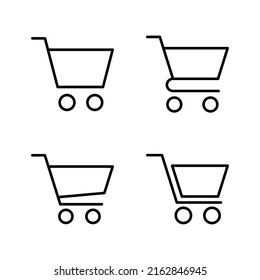 Shopping icon vector. Shopping cart sign and symbol. Trolley icon