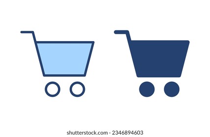 Shopping icon vector. Shopping cart sign and symbol. Trolley icon