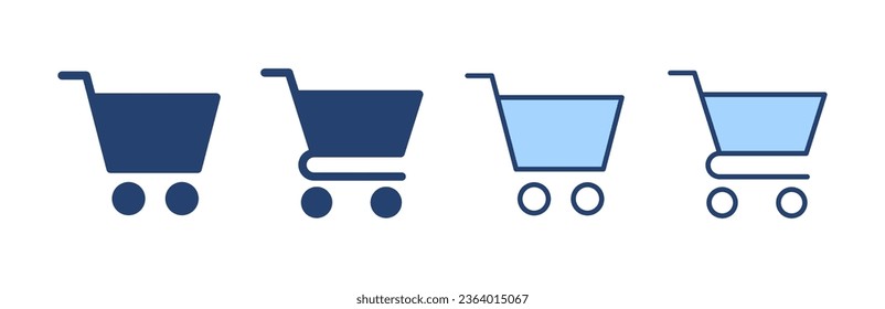 Shopping icon vector. Shopping cart sign and symbol. Trolley icon