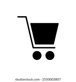 Shopping icon vector. Shopping cart sign and symbol. Trolley icon
