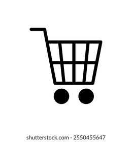 Shopping icon vector. Shopping cart sign and symbol. Trolley icon