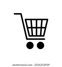 Shopping icon vector. Shopping cart sign and symbol. Trolley icon