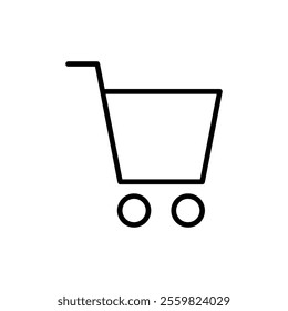 Shopping icon vector. Shopping cart sign and symbol. Trolley icon