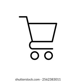 Shopping icon vector. Shopping cart sign and symbol. Trolley icon