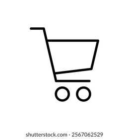 Shopping icon vector. Shopping cart sign and symbol. Trolley icon