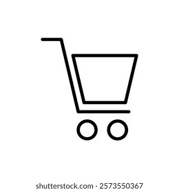 Shopping icon vector. Shopping cart sign and symbol. Trolley icon