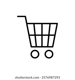 Shopping icon vector. Shopping cart sign and symbol. Trolley icon