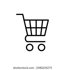 Shopping icon vector. Shopping cart sign and symbol. Trolley icon