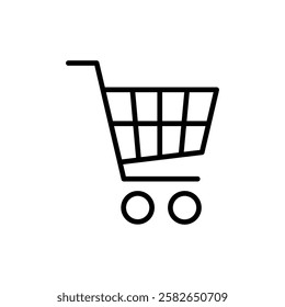 Shopping icon vector. Shopping cart sign and symbol. Trolley icon