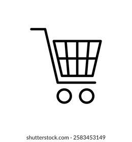 Shopping icon vector. Shopping cart sign and symbol. Trolley icon