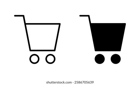 Shopping icon vector. Shopping cart sign and symbol. Trolley icon