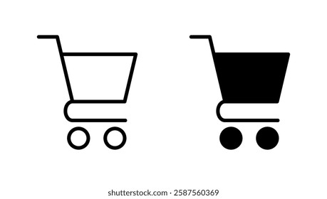 Shopping icon vector. Shopping cart sign and symbol. Trolley icon