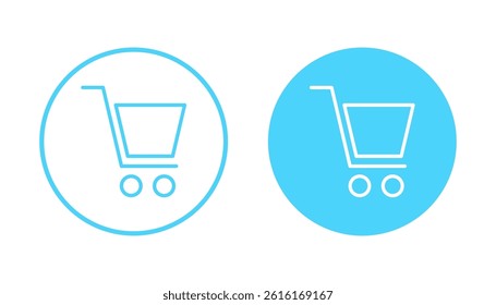 Shopping icon vector. Shopping cart sign and symbol. Trolley icon