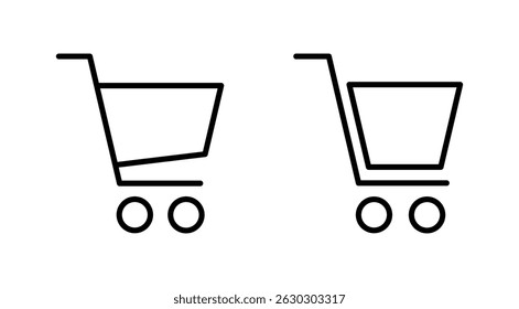Shopping icon vector. Shopping cart sign and symbol. Trolley icon