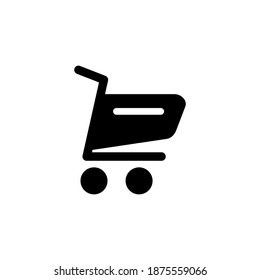 Shopping icon vector. Shopping cart icon. Trolley icon vector