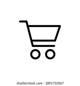Shopping icon vector. Shopping cart icon. Trolley icon vector